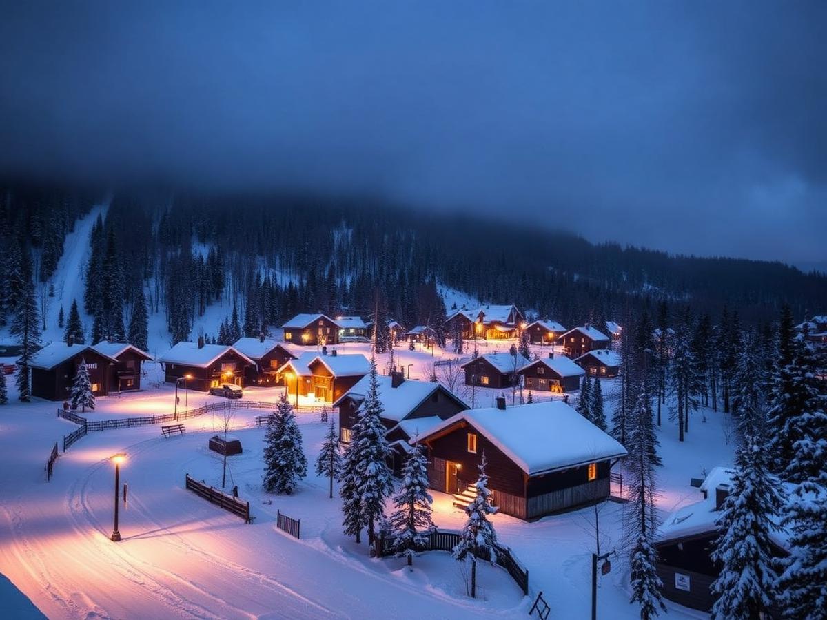Village de Mont-Tremblant en hiver